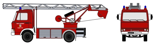 Loewe 4114 - H0 - Iveco Magirus Zeta  90M5 - DL18 Feuerwehr Velden/Vils